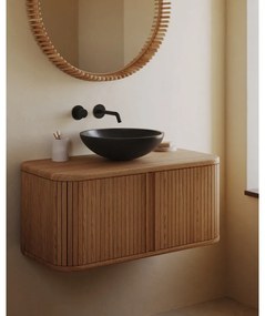 Wisząca szafka pod umywalkę w dekorze jesionu w naturalnym kolorze 90x40 cm Mailen – Kave Home