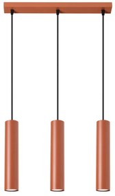 Lampa wisząca LAGOS 3L ochra czerwona SOLLUX  LIGHTING