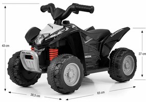 Milly Mally Elektryczny quad dla dzieci Honda ATV, czarny