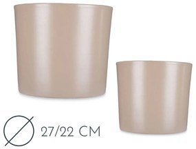 Doniczki ceramiczne MINIMAL, 2 sztuki, Ø 22 cm i Ø 27 cm