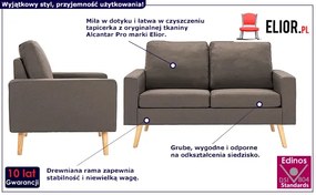 3-osobowy zestaw wypoczynkowy z fotelem, taupe - Muria 3X