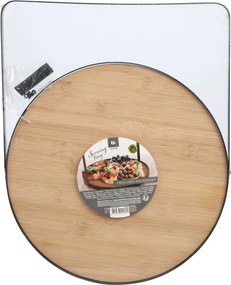 EH Taca bambusowa okrągła z metalowym uchwytem, 35 cm