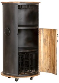 Czarna metalowa szafka na wino liczba butelek 9, 60x115 cm Luni – Interia Home &amp; Living