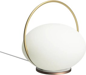 Biała lampa stołowa LED ze ściemniaczem (wysokość 19 cm) Orbit – UMAGE