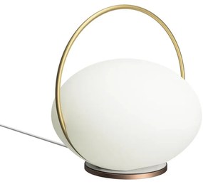 Biała lampa stołowa LED ze ściemniaczem (wysokość 19 cm) Orbit – UMAGE