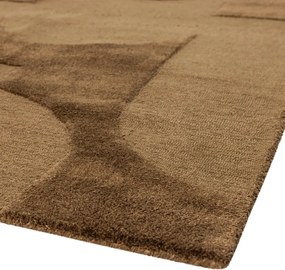 Brązowy dywan z mieszanki wełny 170x240 cm Livo – WOOOD