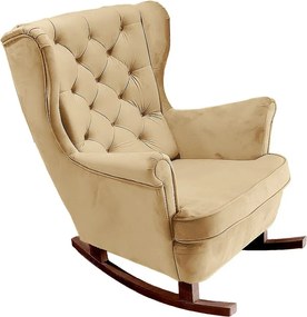 Fotel Relax z Tapicerowanym Siedzeniem i Podłokietnikami, Fotel TV 102x81x95cm Beżowy_29804