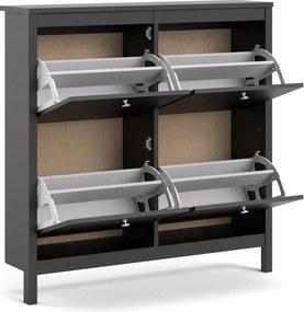 Czarna szafka na obuwie na nóżkach Madrid