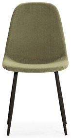 Zielone tapicerowane krzesła zestaw 4 szt. Minka – Marckeric