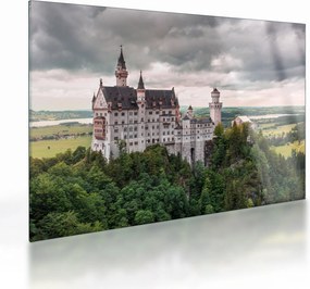 Obraz na szkle - Zamek na skałach (70x50 cm)