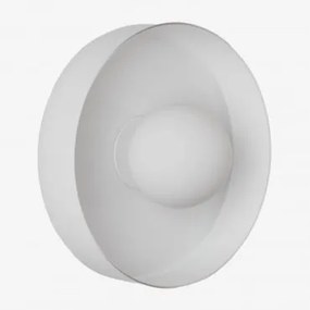 Kinkiet Ścienny Do Łazienki Jaxal Biała & Ø25 Cm - Sklum