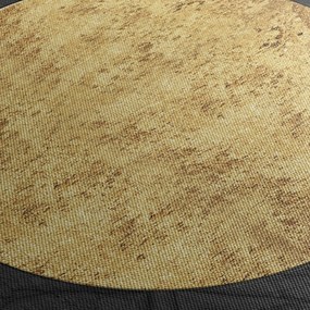 Obraz - Złota struktura N⁰2 (z zegarem) (90x30 cm)