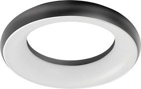 Lampa sufitowa FRED w nowoczesnym stylu - ?r. 29,8 cm - okr?g?a - LED SMD 25W - 1850 i 3K - 120° i 125° - IP40 - aluminium i opalowy poliw?glan - czarny