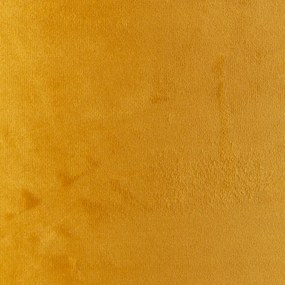 Aksamitny abażur żółty 50/50/25 ze złotym wnętrzem