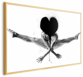 Plakat Skok 30x21 cm z ramą złotą bez marginesu ARTGEIST B