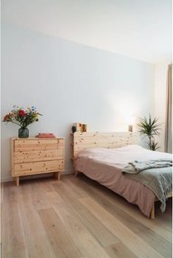 Brązowe łóżko dwuosobowe z drewna sosnowego ze stelażem 160x200 cm Retreat – Karup Design