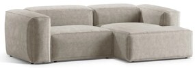 Beżowy sztruksowy narożnik (prawostronny/z szezlongiem) Bergano – Cosmopolitan Design