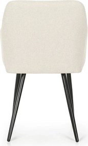 Zestaw 2 kremowych krzeseł tapicerowanych - Cormelis 3X