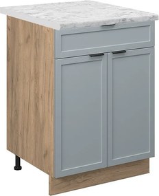 Szafka dolna do kuchni jasnoniebiesko-szary 60x60x82 fame-line