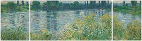 Obraz - Claude Monet, Banks of the Seine, reprodukcje (170x50 cm)