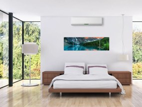 Obraz turkusowego jeziora (170x50 cm)