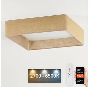 Brilagi-Ściemnialne światło LED VELVET SQUARE LED/36W/230V Wi-Fi Tuya+RC brązowe