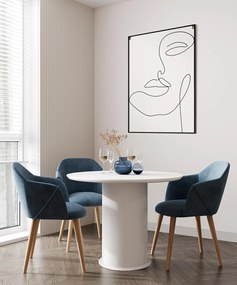 Designerski stół z ryflowaną nogą Elia