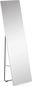 HOMCOM Lustro Stojące Całościowe z Ramą z Aluminium Srebrne 45x37x158,5cm | Aosom PL