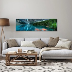 Obraz turkusowego jeziora (170x50 cm)