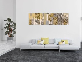 Obraz - Kolaż ze słonecznikami (170x50 cm)