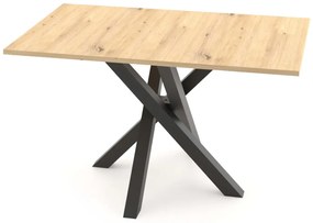 Prostokątny stół z nogami X dąb artisan  S5-G48