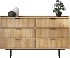 Komoda z 6 szufladami do przechowywania hikora naturalna R5-F71