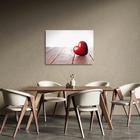 Obraz na szkle drewnianego serca (70x50 cm)