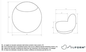 Żółty fotel Ovo – Miuform