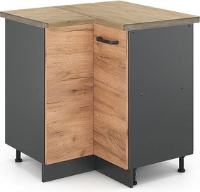 Szafka narożna złoty dąb energetyczny 75.6x60x81.6 r-line