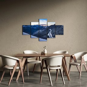 Obraz ośnieżonego stoku (125x70 cm)