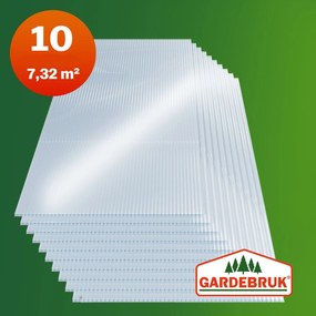 Poliwęglan komorowy MARK 6mm, 60,5x121x0,6cm, 10 szt., przezroczysta Jurhan