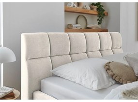 Beżowe tapicerowane łóżko dwuosobowe bez stelaża 180x200 cm Canyon – Meise Möbel