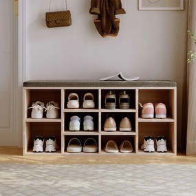 Szafka na buty z siedziskiem ławka nowoczesna dąb sonoma loft 104cm