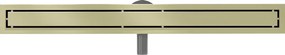 Mexen Flat 360° M13 odpływ liniowy obrotowy 2w1 90 cm, złoty szczotkowany - 1A10090-40