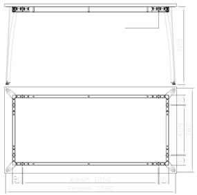 Stół konferencyjny PRIMO OMEGA, 1600 x 800 mm, podstawa szara, buk