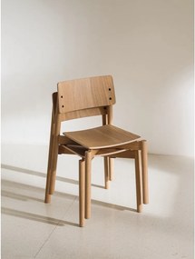 Krzesło sztaplowane w dekorze dębu w naturalnym kolorze Wem – noo.ma