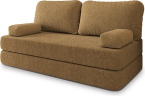 Masseno Sofa piankowa NIKSI z funkcją spania, Kanapa z pianki do salonu, Bezmontażowa, Tkanina bucle – Miodowy QUELLE 17