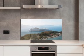 Szkło do Kuchni na Ścianę Statek przy Wyspie w Górach