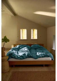 Zielono-niebieska pościel jednoosobowa z kory 140x200 cm Bæk&amp;Bølge – JUNA