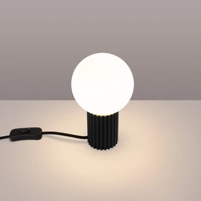 Lampa biurkowa HALO czarna ryflowana SOLLUX  LIGHTING