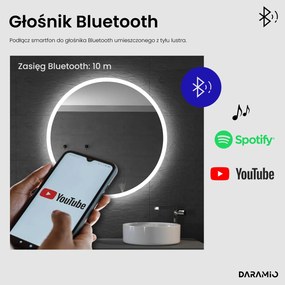 Okrągłe lustro łazienkowe z oświetleniem LED E1