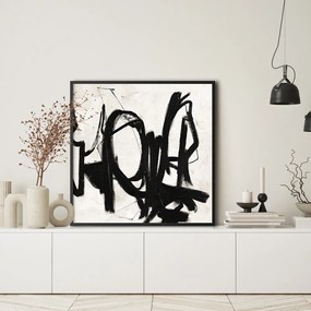 Ręcznie malowany obraz 100x100 cm Playblack 2 – Malerifabrikken