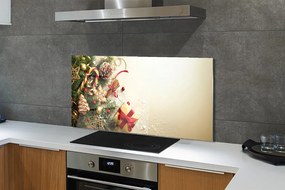 Panel szklany do Kuchni Zimowa Kompozycja z Piernikami