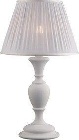Fiorenza Shabby white wooden lamp 1 light with lampshade dm.35 H.62 Ø35 BL172-LM-BCO